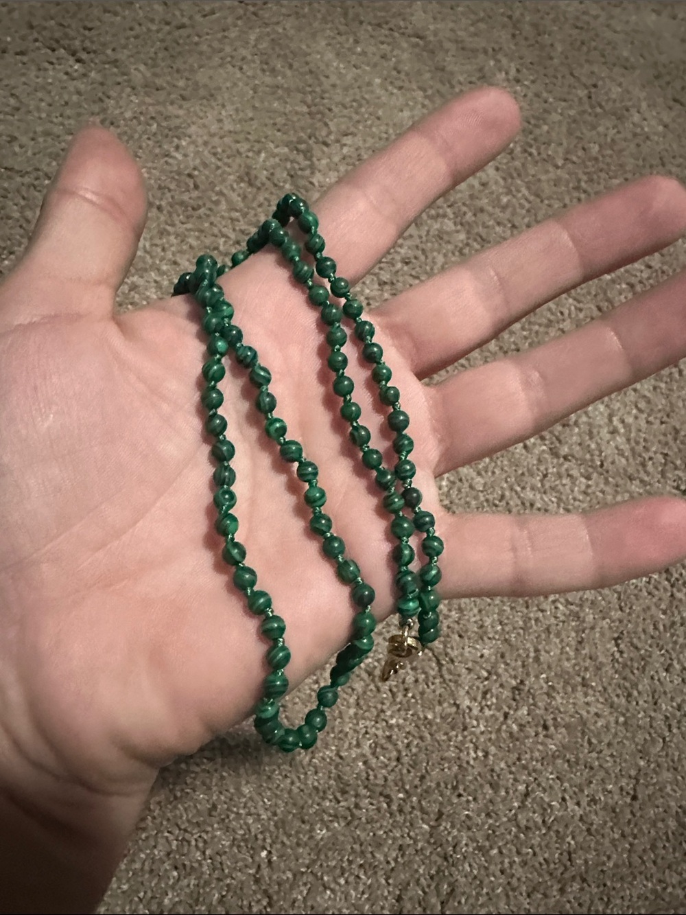 J.Crew Malachite Beaded Necklace